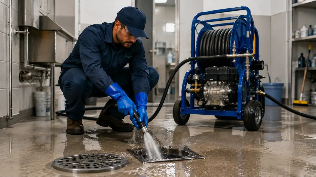 Floor Drain Hydro Jet Cleaning in Whittier