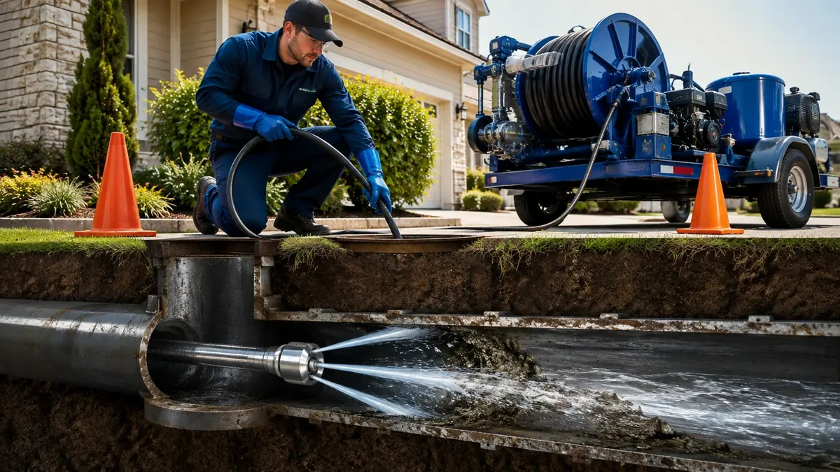 Main Sewer Line Hydro Jet Cleaning in Whittier