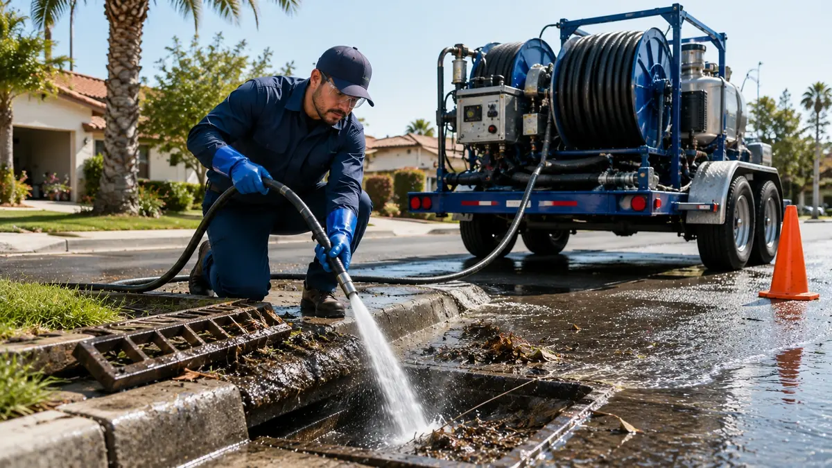 Storm Drain Hydro Jet Cleaning in Whittier