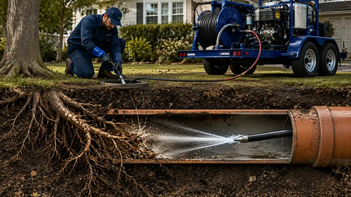 Tree Root Removal with Hydro Jetting in Whittier